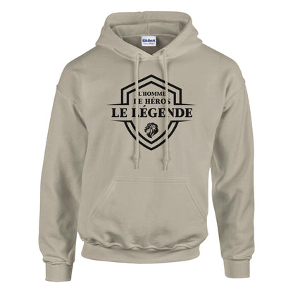 L’homme, Le héros, Le légende – Hoodie Homme, Cadeau Homme-idée cadeau inspirante | Blancadeaux