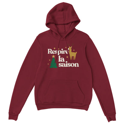 Respire la saison – Hoodie Noël Unisex-idée cadeau inspirante | Blancadeaux
