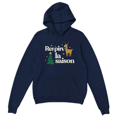 Respire la saison – Hoodie Noël Unisex-idée cadeau inspirante | Blancadeaux