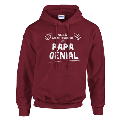 Voilà à quoi Ressemble un Papa Génial – Hoodie Papa, Cadeau Papa-idée cadeau inspirante | Blancadeaux