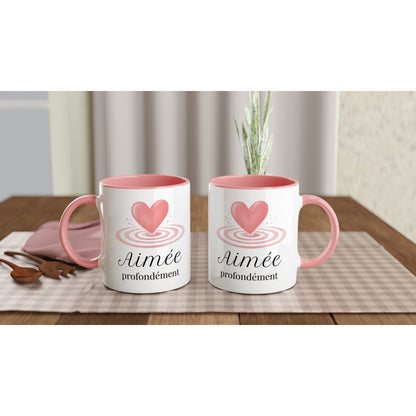 Aimée profondément – Mug Femme, Cadeau Saint-Valentin-idée cadeau inspirante | Blancadeaux