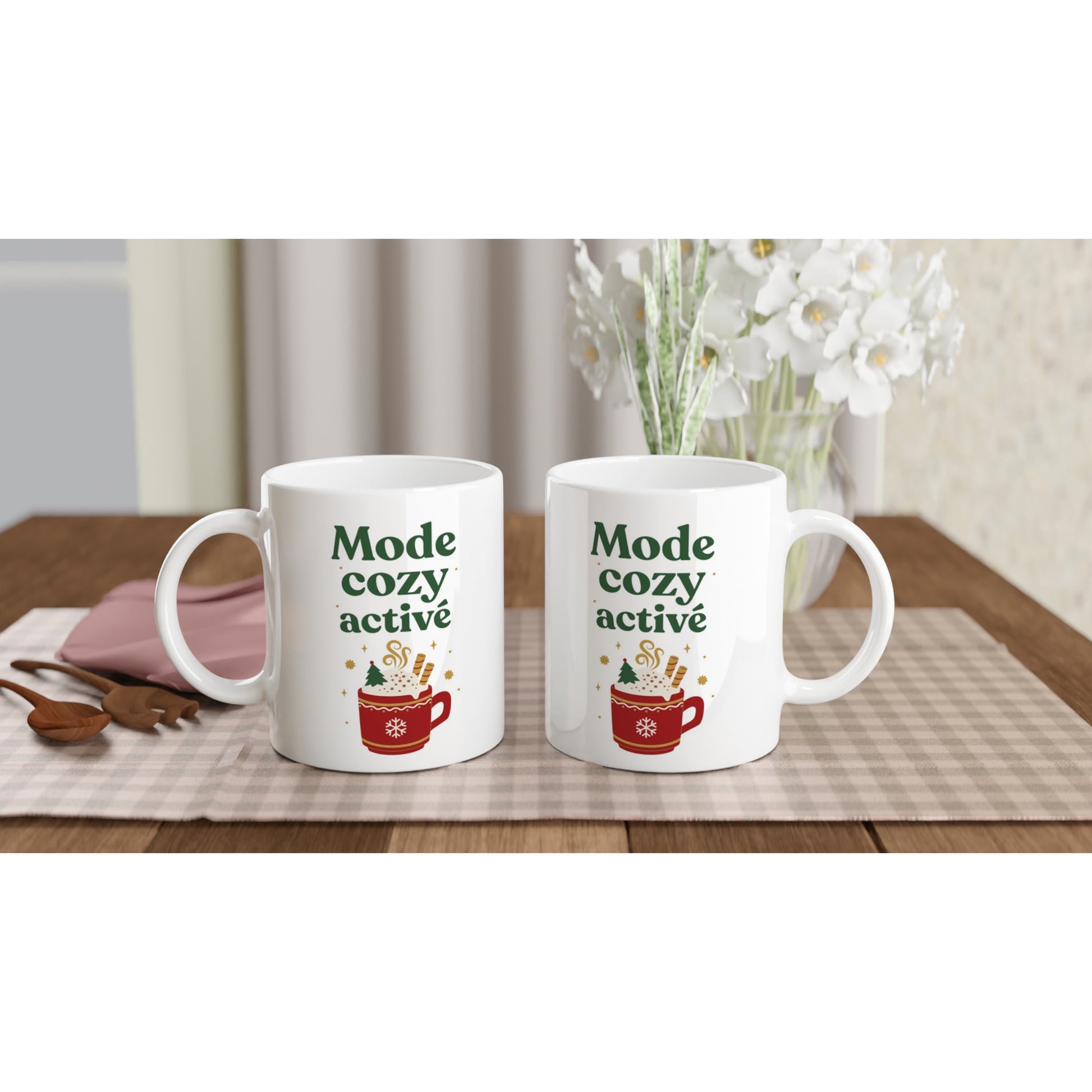 Mode cosy activé – Mug Noël Unisex-idée cadeau inspirante | Blancadeaux