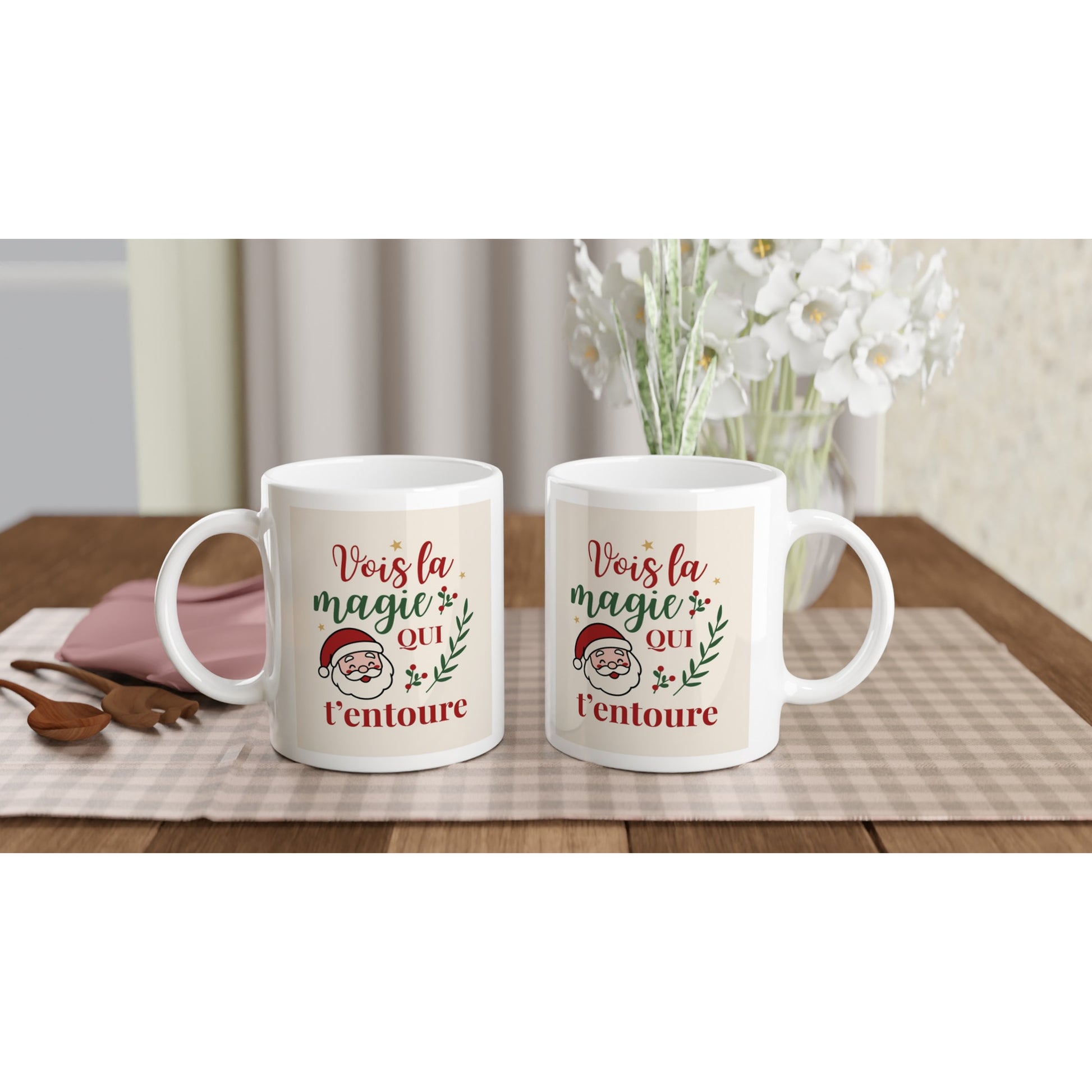 Vois la magie qui t’entoure – Mug Noël Unisex-idée cadeau inspirante | Blancadeaux