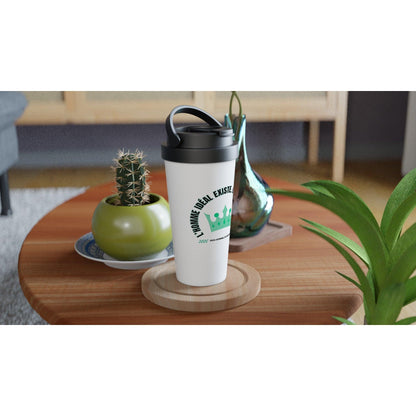 L’homme idéal existe – Travel Mug Homme, Cadeau Homme-idée cadeau inspirante | Blancadeaux