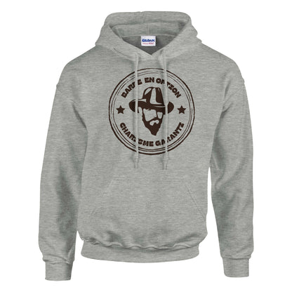 Barbe en option, charisme garanti – Hoodie Homme, Cadeau Homme-idée cadeau inspirante | Blancadeaux