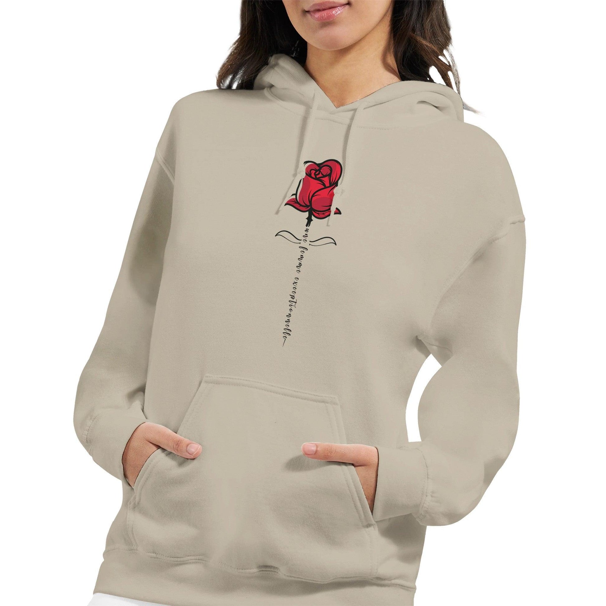 Une Femme Exceptionnelle – Hoodie Femme, Cadeau Femme-idée cadeau inspirante | Blancadeaux