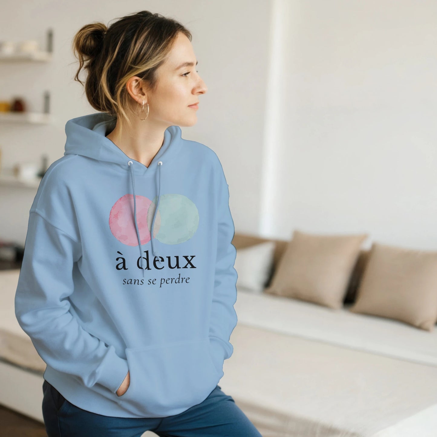 À deux, sans se perdre – Hoodie Unisex, Cadeau Saint-Valentin-idée cadeau inspirante | Blancadeaux