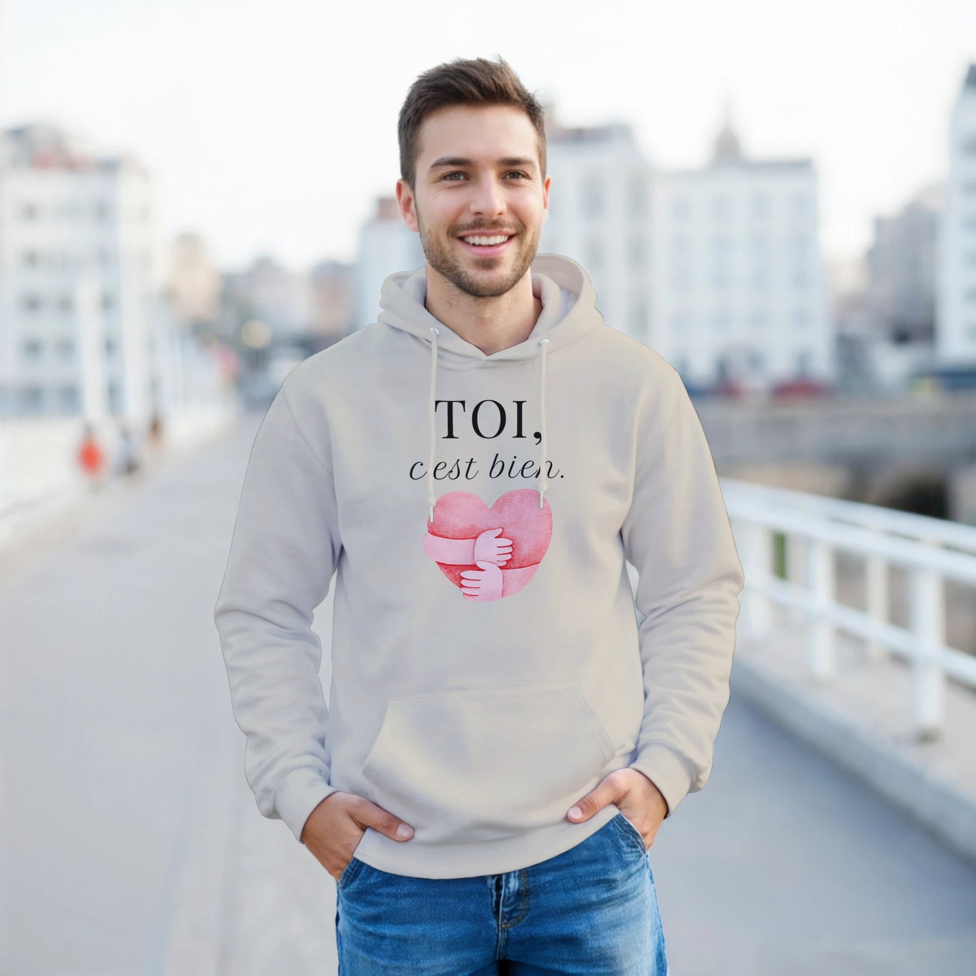 TOI, c’est bien – Hoodie Unisex, Cadeau Saint-Valentin-idée cadeau inspirante | Blancadeaux