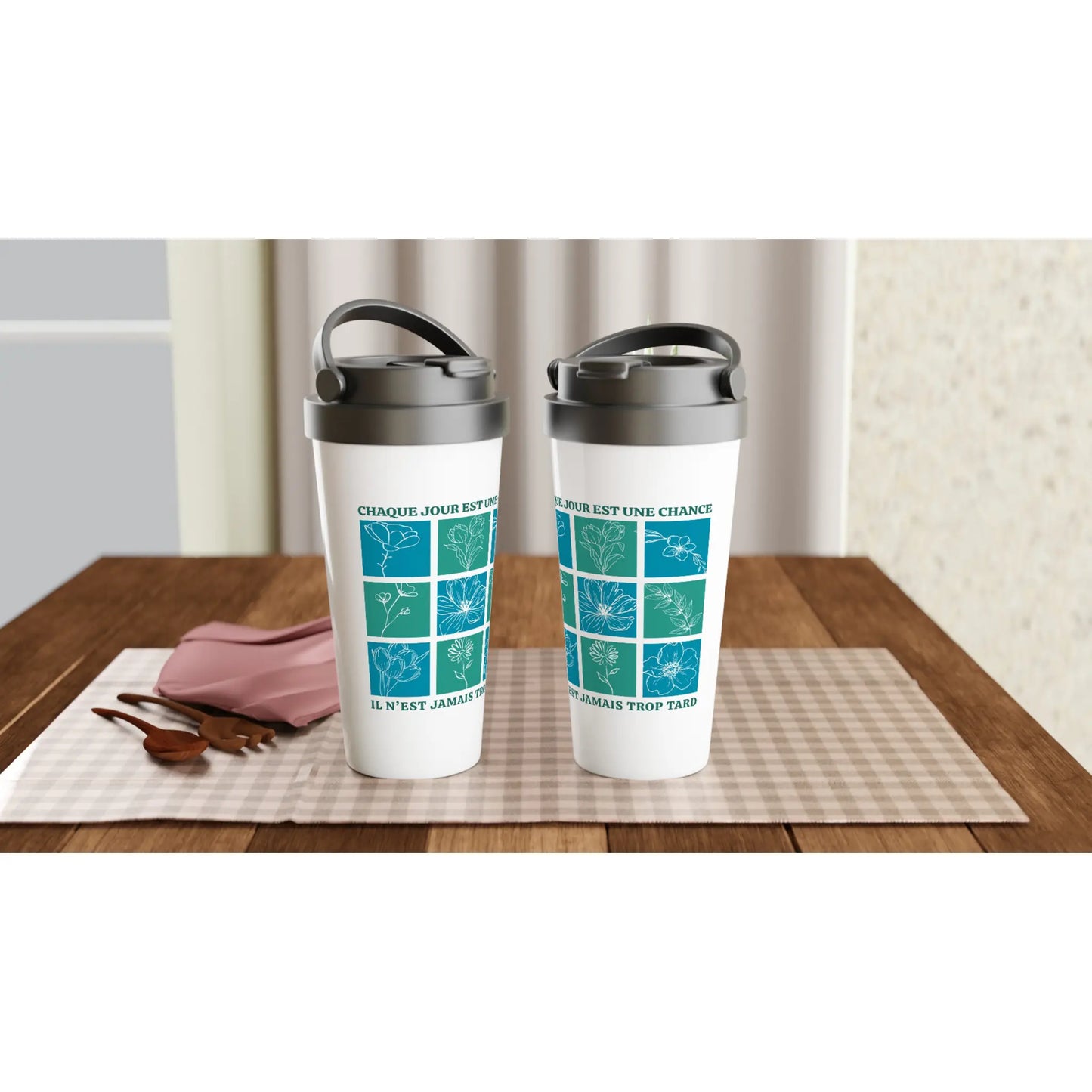 Chaque jour est une chance – Travel Mug Femme, Cadeau Femme-idée cadeau inspirante | Blancadeaux