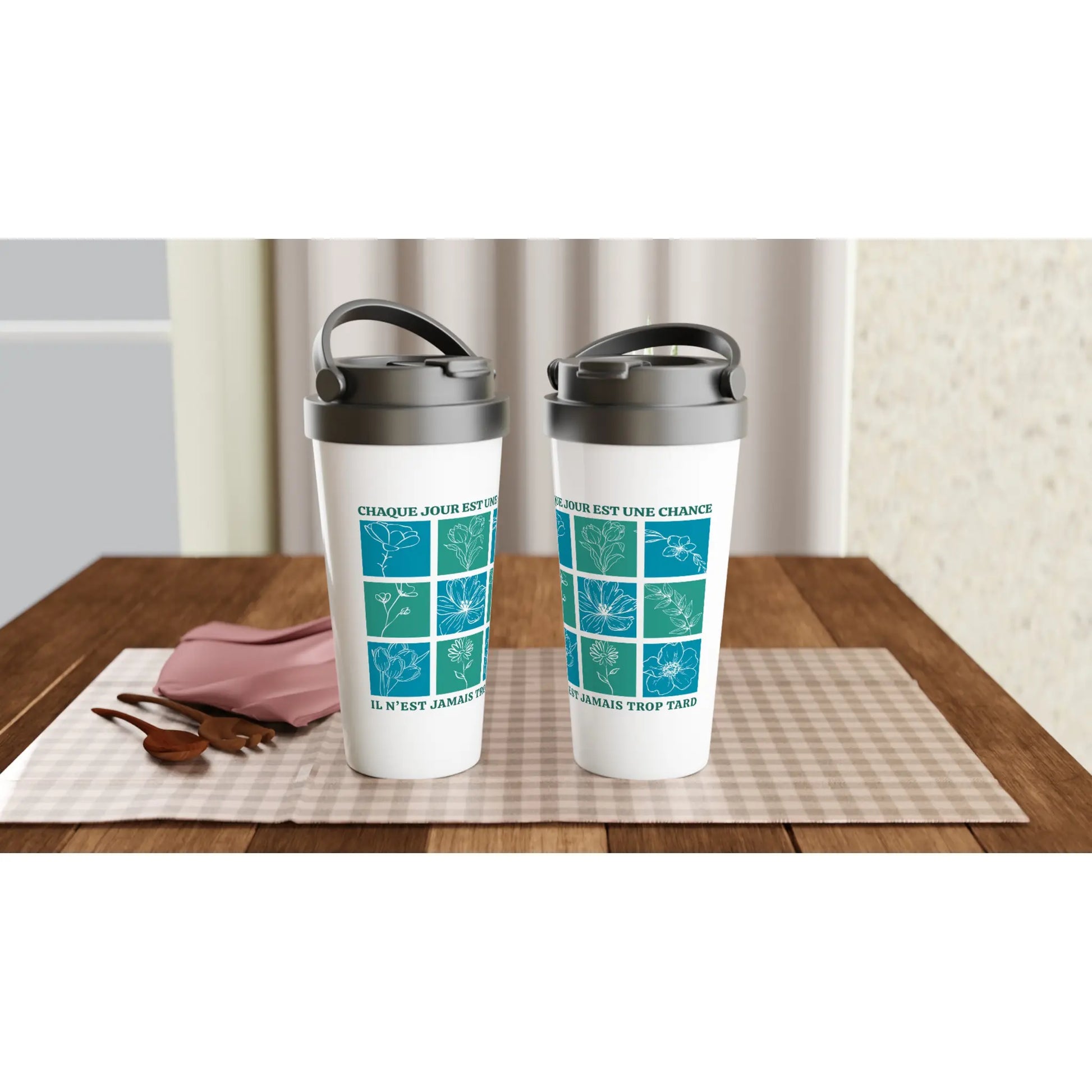 Chaque jour est une chance – Travel Mug Femme, Cadeau Femme-idée cadeau inspirante | Blancadeaux