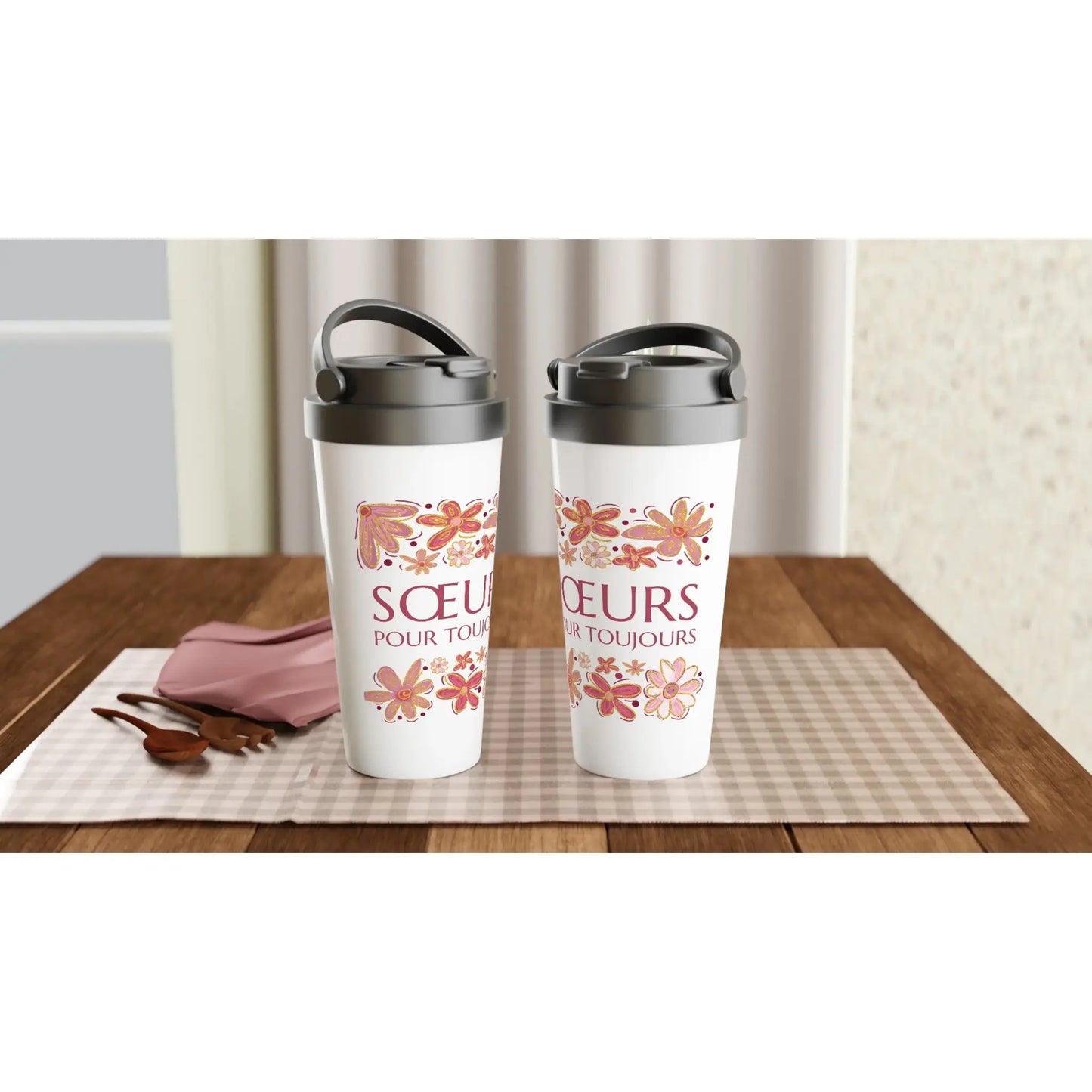 Sœurs Pour Toujours – Travel Mug Sœur, Cadeau Sœur-idée cadeau inspirante | Blancadeaux
