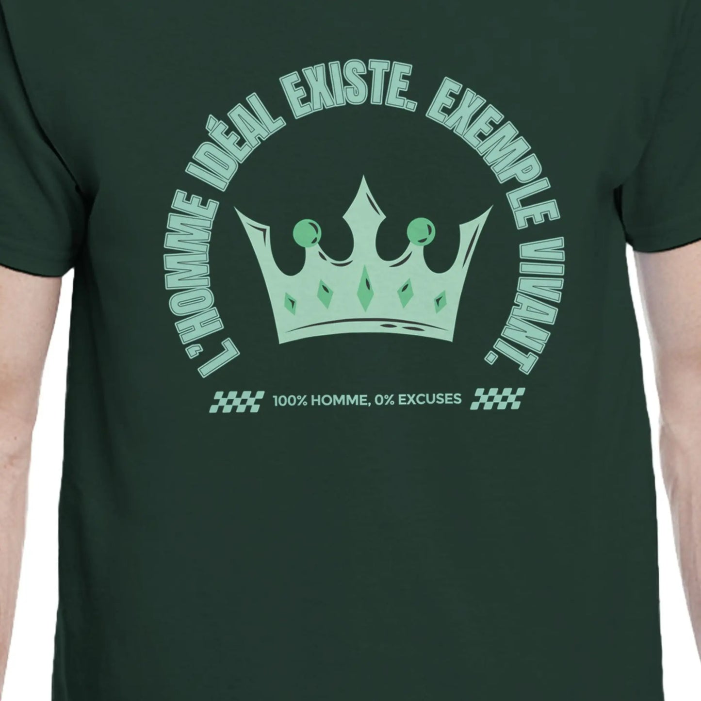 L’homme idéal existe – T-shirt Homme, Cadeau Homme-idée cadeau inspirante | Blancadeaux