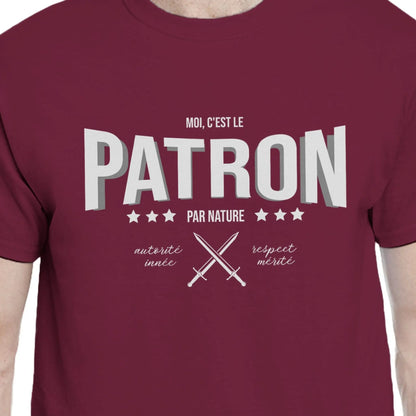 Patron par nature – T-shirt Homme, Cadeau Homme-idée cadeau inspirante | Blancadeaux