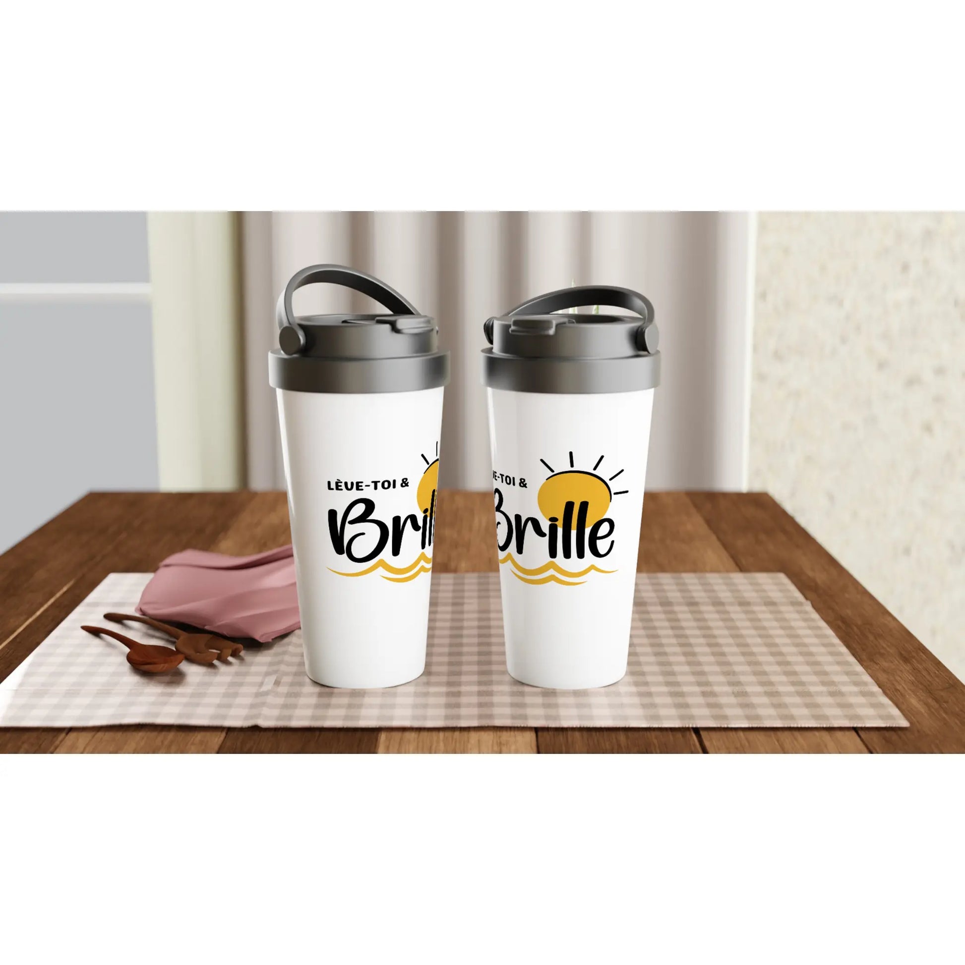 Lève-toi et brille – Travel Mug Femme, Cadeau Femme-idée cadeau inspirante | Blancadeaux