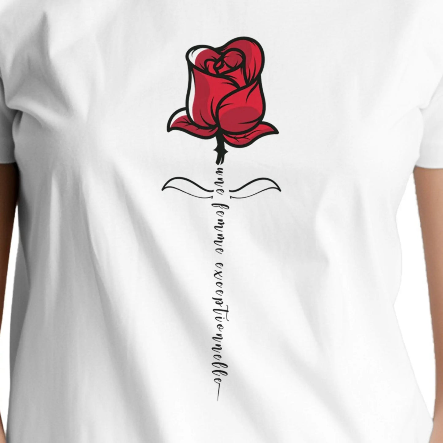 Une Femme Exceptionnelle – T-shirt Femme, Cadeau Femme-idée cadeau inspirante | Blancadeaux