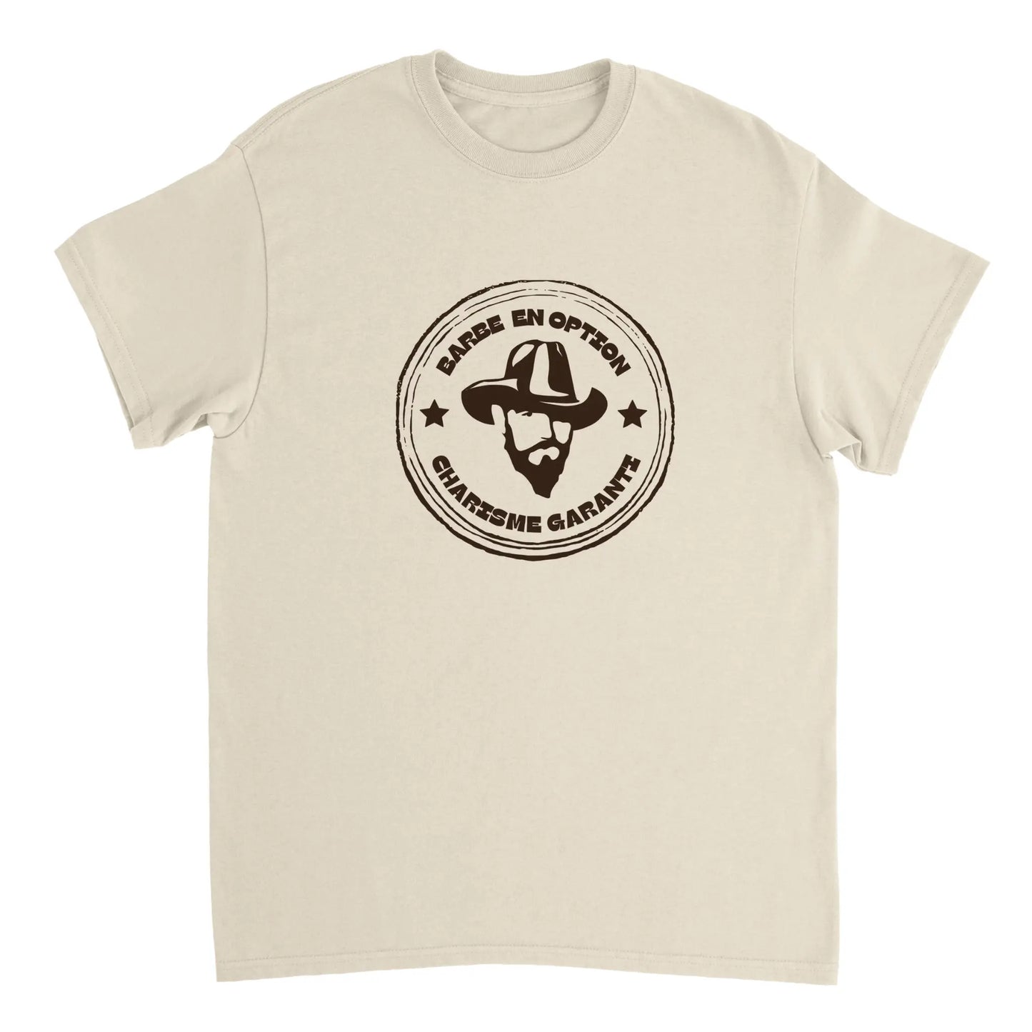 Barbe en option, charisme garanti – T-shirt Homme, Cadeau Homme-idée cadeau inspirante | Blancadeaux