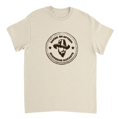 Barbe en option, charisme garanti – T-shirt Homme, Cadeau Homme-idée cadeau inspirante | Blancadeaux