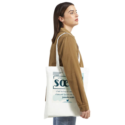 Une sœur, c’est la façon de Dieu – Tote Bag Sœur, Cadeau Sœur-idée cadeau inspirante | Blancadeaux
