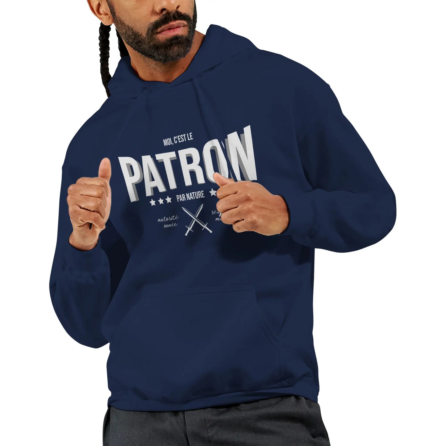 Patron par nature – Hoodie Homme, Cadeau Homme-idée cadeau inspirante | Blancadeaux