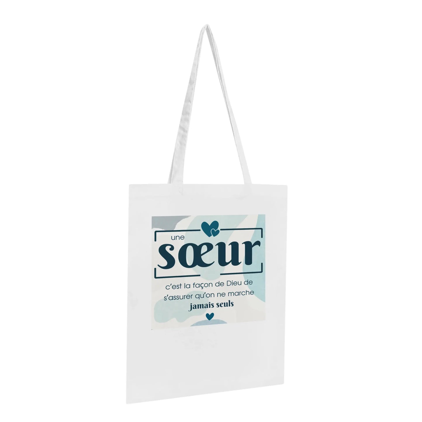 Une sœur, c’est la façon de Dieu – Tote Bag Sœur, Cadeau Sœur-idée cadeau inspirante | Blancadeaux