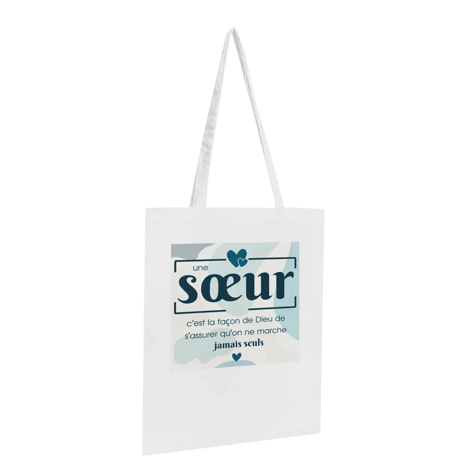 Une sœur, c’est la façon de Dieu – Tote Bag Sœur, Cadeau Sœur-idée cadeau inspirante | Blancadeaux