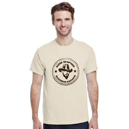 Barbe en option, charisme garanti – T-shirt Homme, Cadeau Homme-idée cadeau inspirante | Blancadeaux