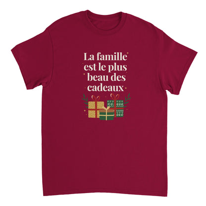 La famille est le plus beau des cadeaux – T-shirt Noël Unisex-idée cadeau inspirante | Blancadeaux