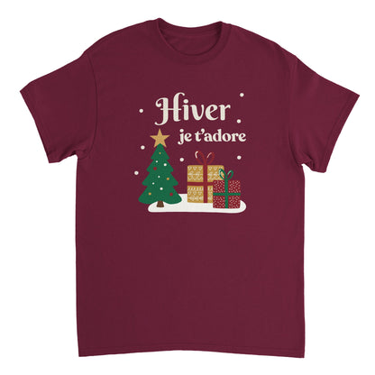 Hiver, je t’adore – T-shirt Noël Unisex-idée cadeau inspirante | Blancadeaux