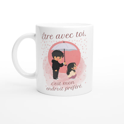 Être avec toi, c’est mon endroit préféré – Mug édition K-drama, Cadeau Saint-Valentin-idée cadeau inspirante | Blancadeaux