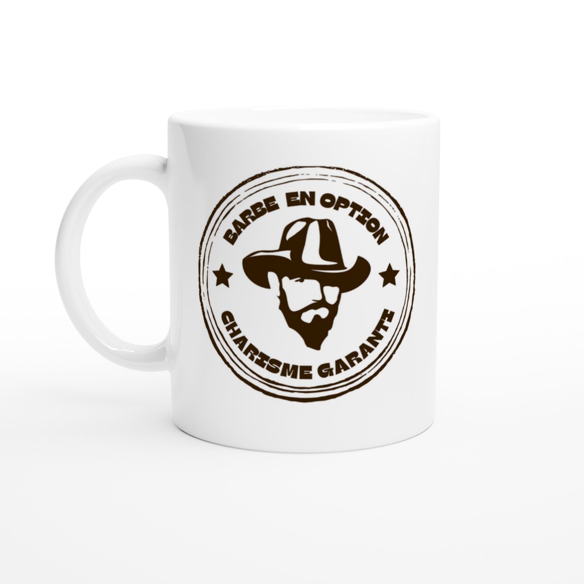 Barbe en option, charisme garanti – Mug Homme, Cadeau Homme-idée cadeau inspirante | Blancadeaux