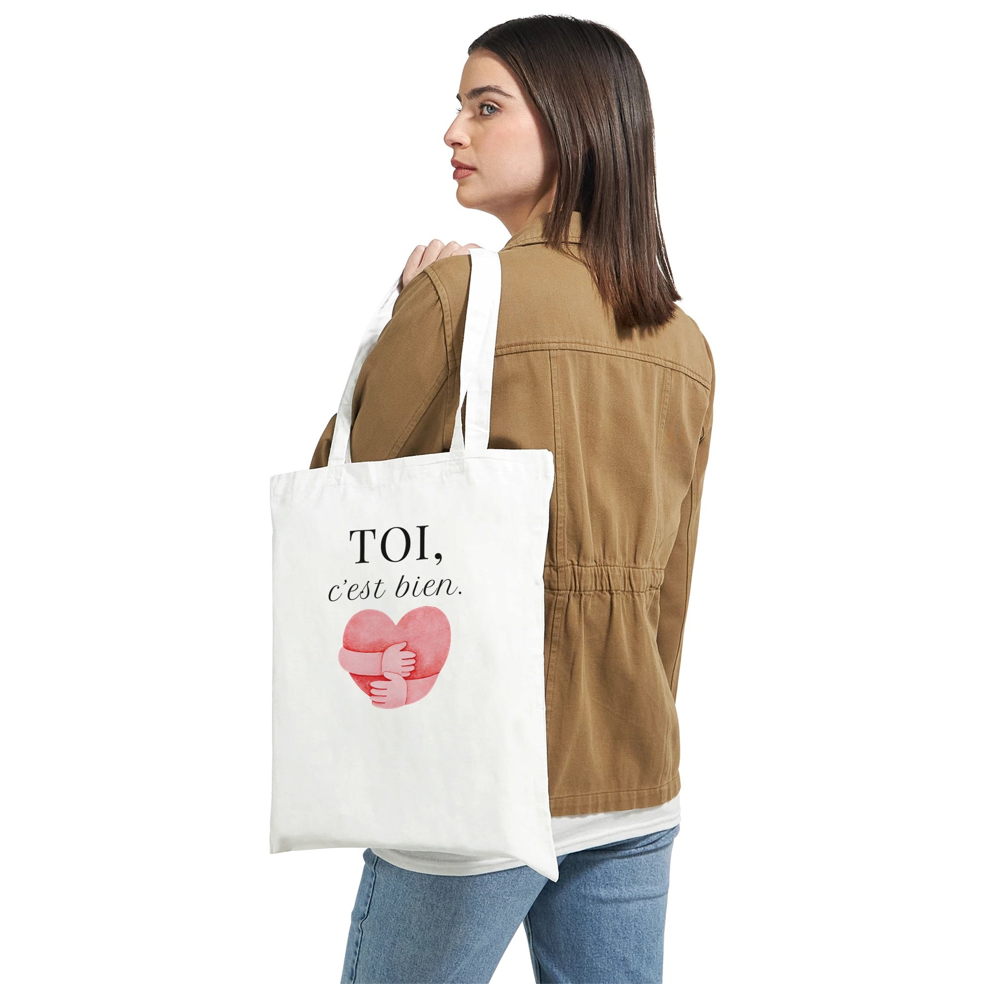 TOI, c’est bien – Tote bag, Cadeau Saint-Valentin-idée cadeau inspirante | Blancadeaux