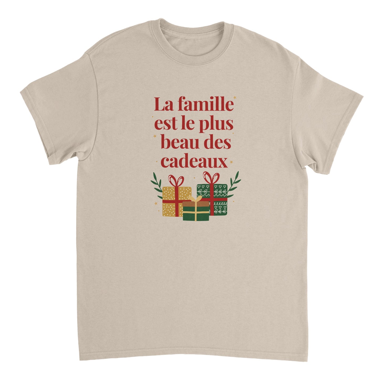 La famille est le plus beau des cadeaux – T-shirt Noël Unisex-idée cadeau inspirante | Blancadeaux