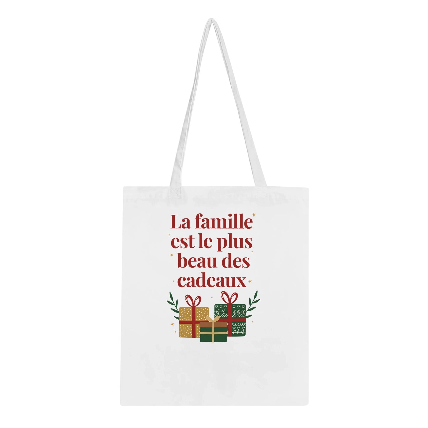 La famille est le plus beau des cadeaux – Tote Bag Noël Unisex-idée cadeau inspirante | Blancadeaux