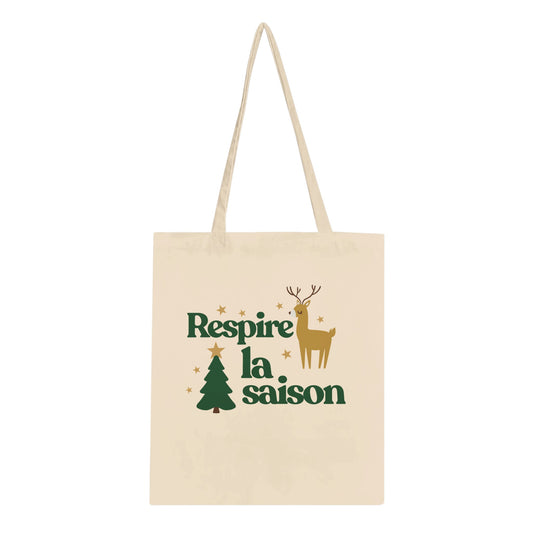 Respire la saison – Tote Bag Noël Unisex-idée cadeau inspirante | Blancadeaux
