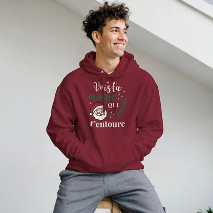 Vois la magie qui t’entoure – Hoodie Noël Unisex-idée cadeau inspirante | Blancadeaux