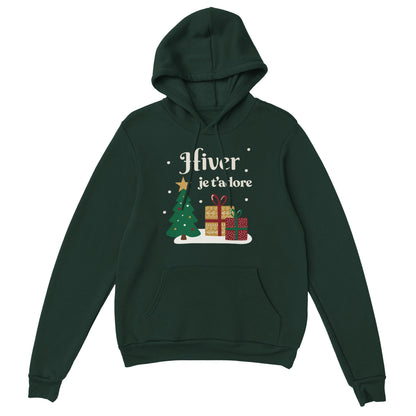 Hiver, je t’adore – Hoodie Noël Unisex-idée cadeau inspirante | Blancadeaux