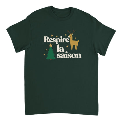 Respire la saison – T-shirt Noël Unisex-idée cadeau inspirante | Blancadeaux