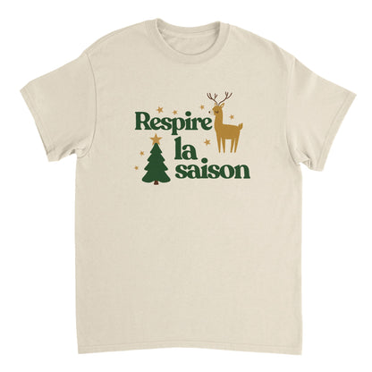 Respire la saison – T-shirt Noël Unisex-idée cadeau inspirante | Blancadeaux