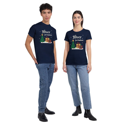 Hiver, je t’adore – T-shirt Noël Unisex-idée cadeau inspirante | Blancadeaux