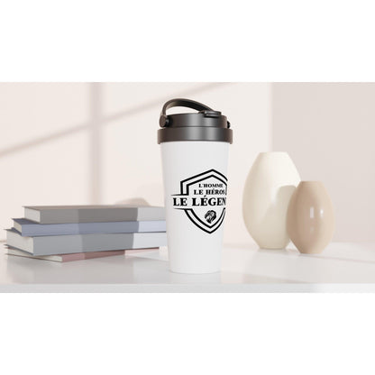 L’homme, Le héros, Le légende – Travel Mug Homme, Cadeau Homme-idée cadeau inspirante | Blancadeaux