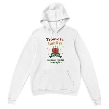 Trouve ta lumière – Hoodie Noël Unisex-idée cadeau inspirante | Blancadeaux