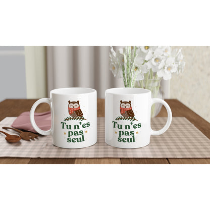 Tu n’es pas seul – Mug Noël Unisex-idée cadeau inspirante | Blancadeaux