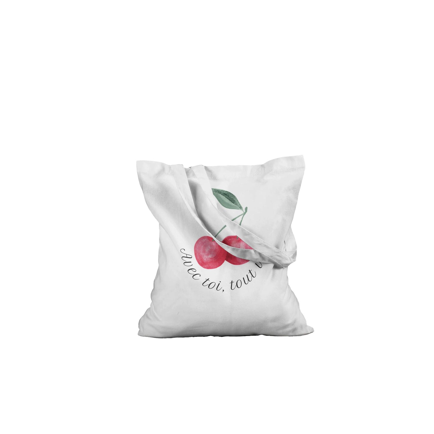 Avec toi, tout va – Tote bag, Cadeau Saint-Valentin-idée cadeau inspirante | Blancadeaux