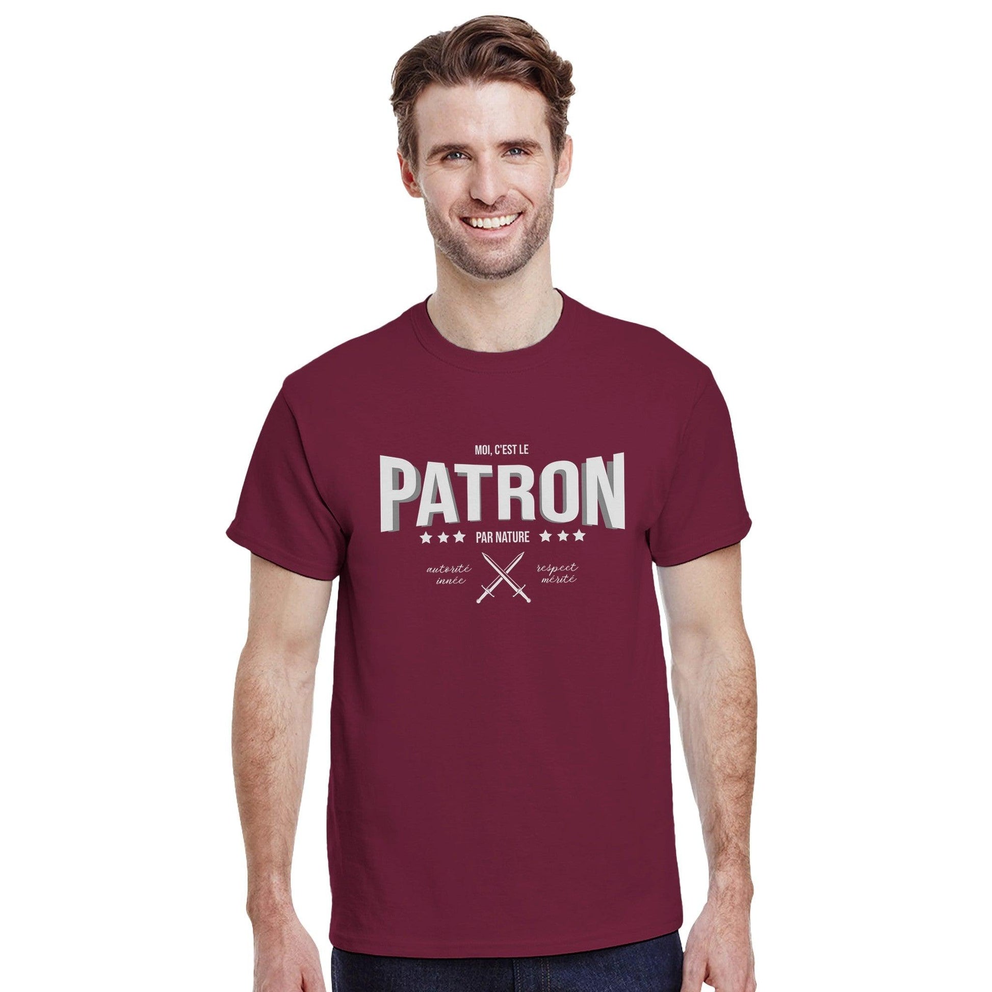 Patron par nature – T-shirt Homme, Cadeau Homme-idée cadeau inspirante | Blancadeaux