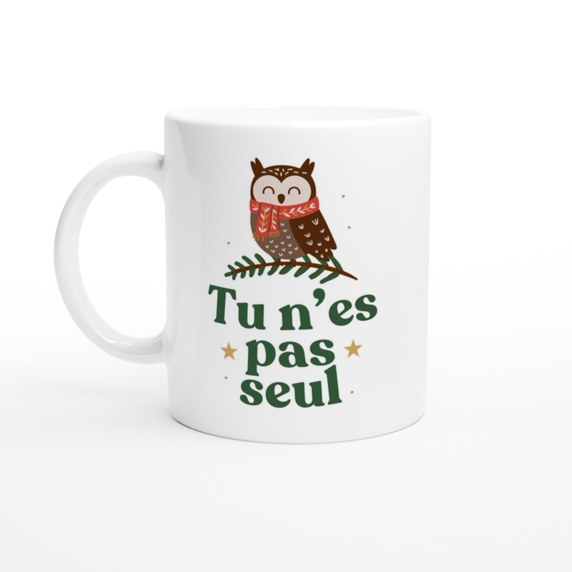 Tu n’es pas seul – Mug Noël Unisex-idée cadeau inspirante | Blancadeaux