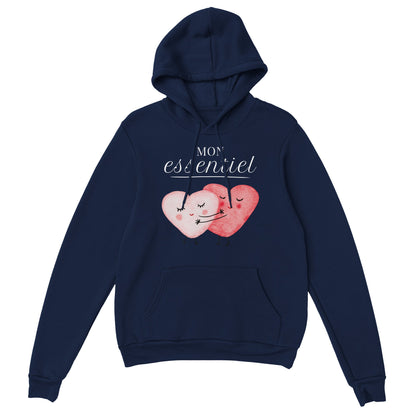 Mon essentiel – Hoodie Femme, Cadeau Saint-Valentin-idée cadeau inspirante | Blancadeaux