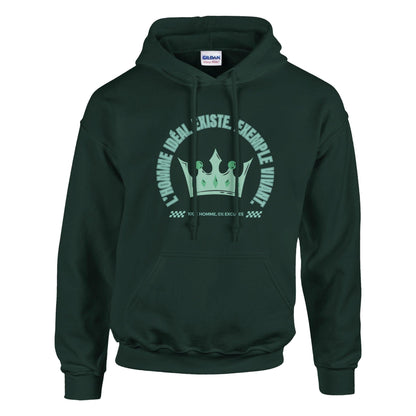 L’homme idéal existe – Hoodie Homme, Cadeau Homme-idée cadeau inspirante | Blancadeaux