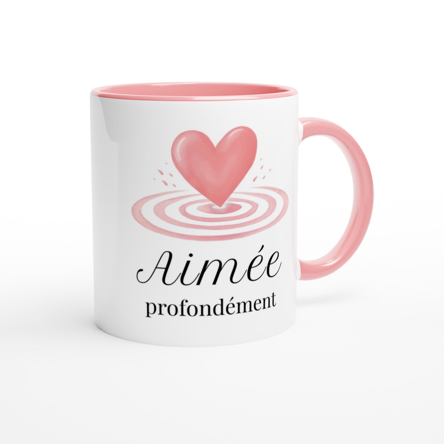 Aimée profondément – Mug Femme, Cadeau Saint-Valentin-idée cadeau inspirante | Blancadeaux