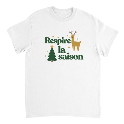 Respire la saison – T-shirt Noël Unisex-idée cadeau inspirante | Blancadeaux