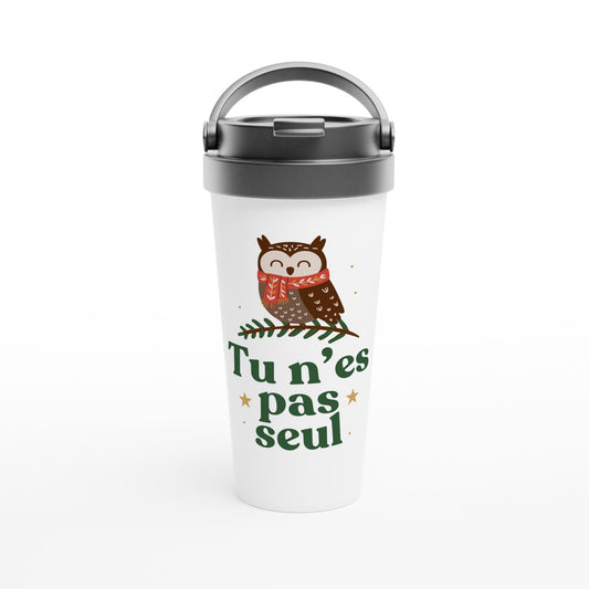 Tu n’es pas seul – Travel Mug Noël Unisex-idée cadeau inspirante | Blancadeaux